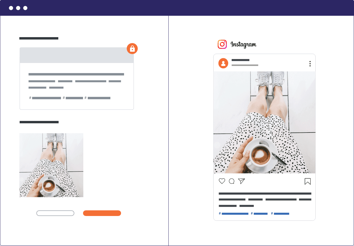 Création de modèles de post Instagram