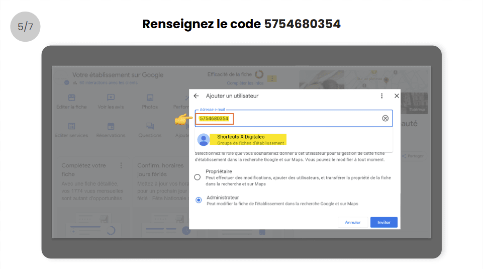 Screenshot interface