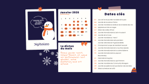 Calendrier marketing janvier fond écran