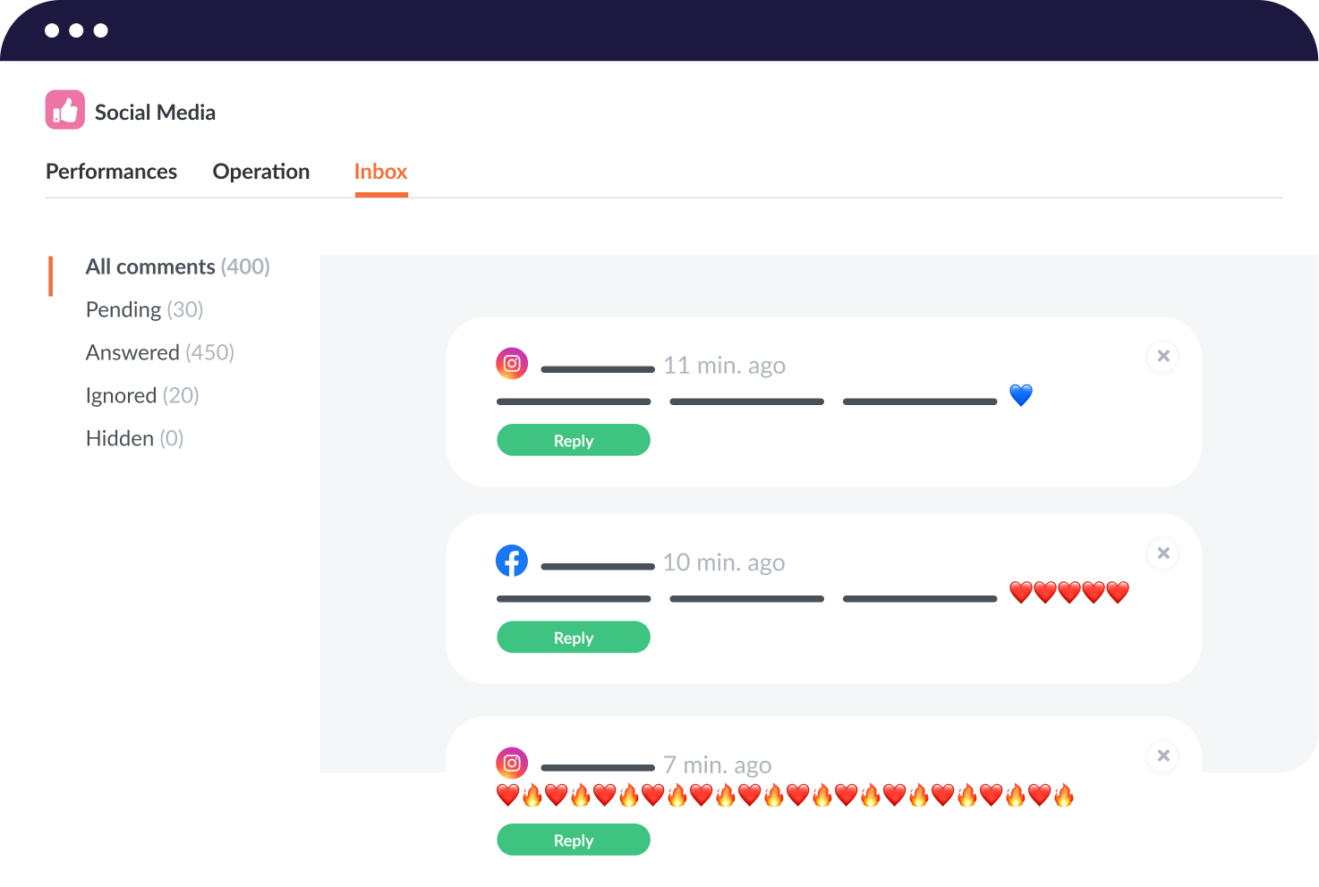 Social media reactions