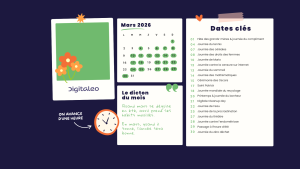 Calendrier marketing fond écran mars