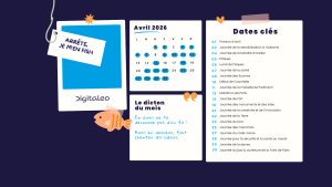 Calendrier marketing fond écran avril